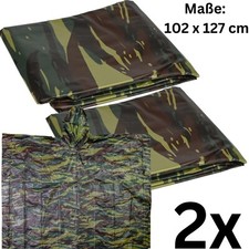 Regenponcho mit Kapuze Regencape Regenschutz Poncho Fahrrad Wandern Festival 2x