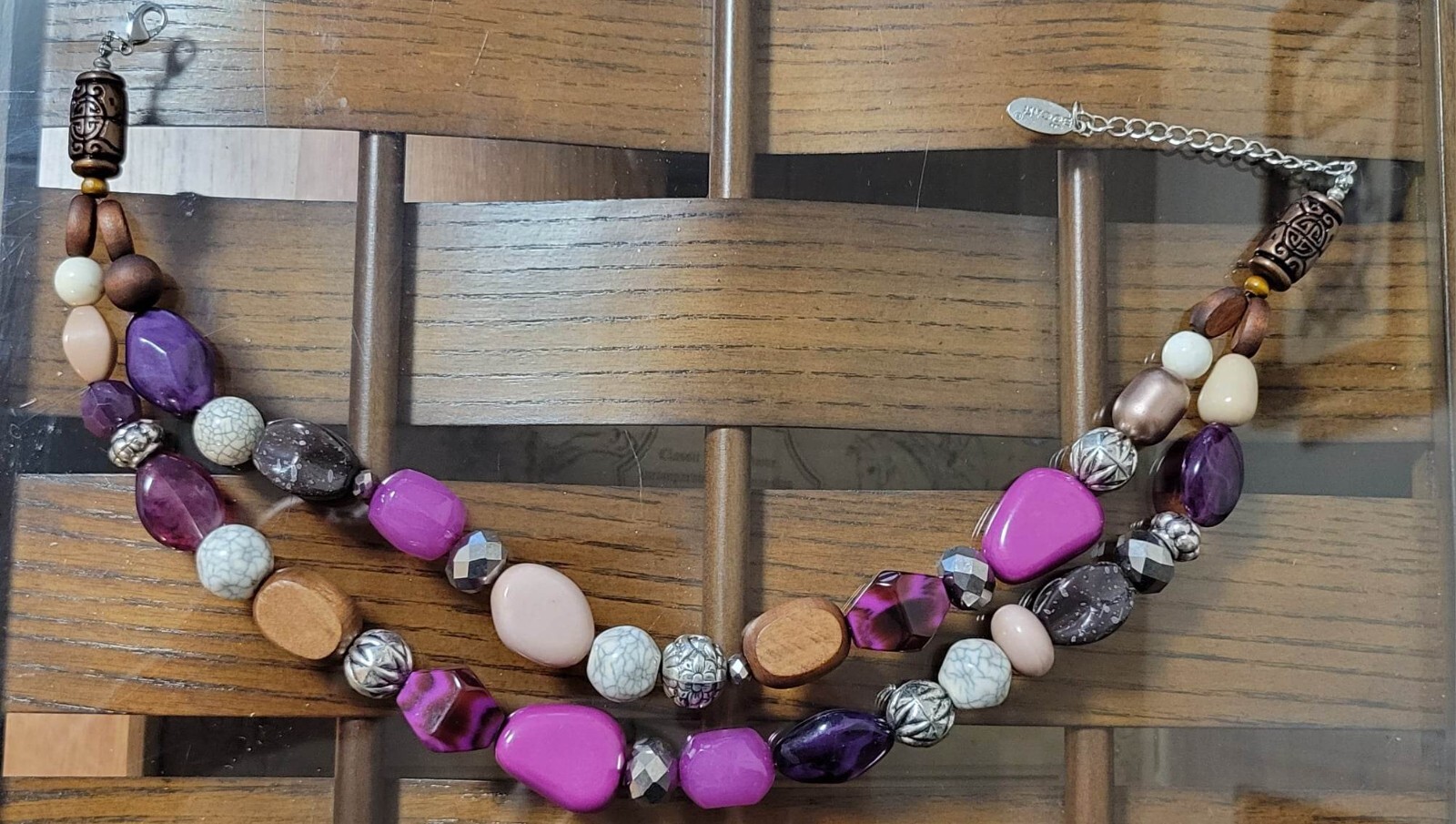 BOCAR 2 Layer Statement Chunky Beaded Fashion Col… - image 5