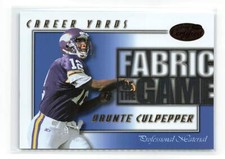 Daunte Culpepper #FG-70 /1000 2000 Leaf Certified Fabric of the Game VIKINGS