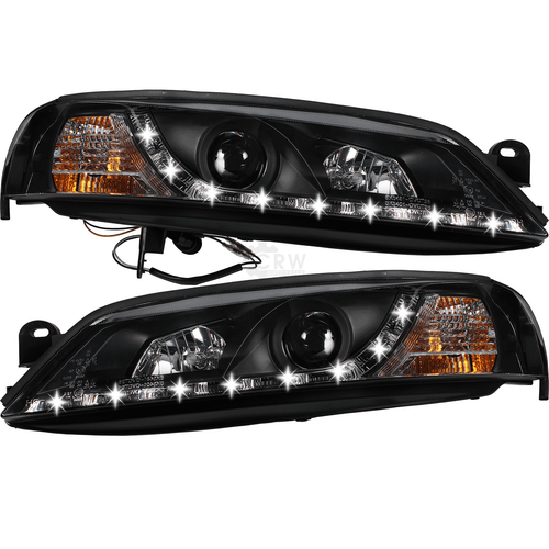 Scheinwerfer Set für Opel Vectra B Bj. 99-02 Facelift klarglas/schwarz SONAR BBR