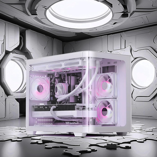 Micro-Atx Gaming PC Case, MATX PC Case with 3 X 120Mm ARGB Fans, Panoramic View - Picture 7 of 7