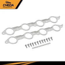 Fit For LS1 4.8 5.3 5.7 6.0 6.2L LS MLS Exhaust Manifold Header Gasket W/Bolts