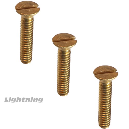1/4-20 x 2-1/2" Solid Brass Machine Screws Flat Head Slotted Quantity 50 - Picture 3 of 3