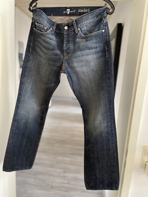 7 for All Mankind Jeans, Standard, Knöpfe, Blau, 30, Cotton, NP: 269