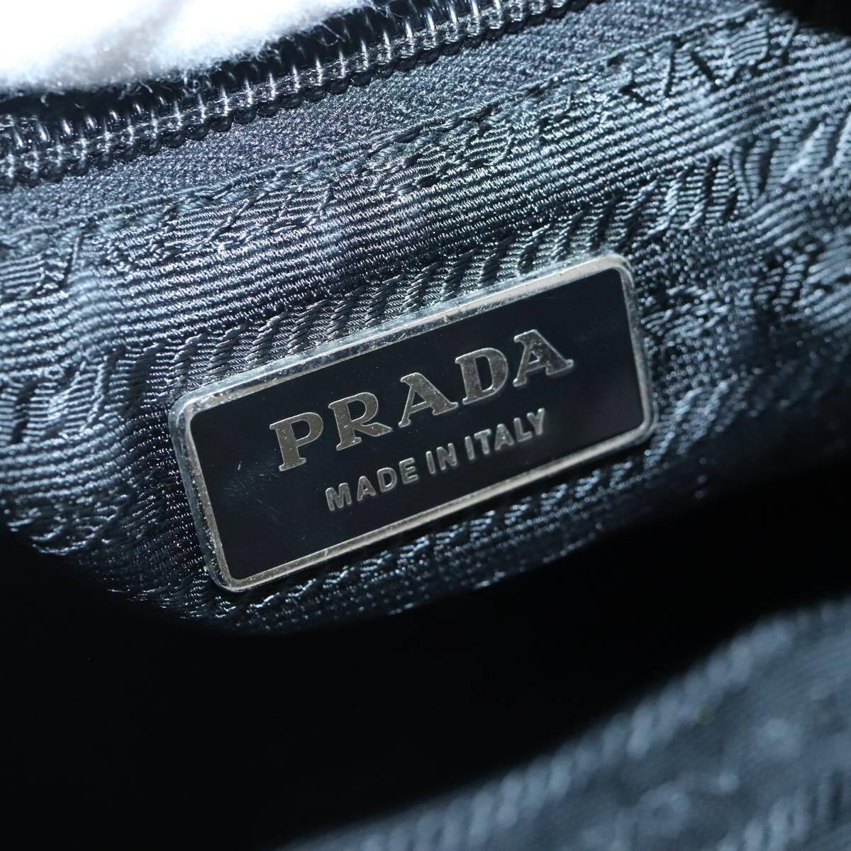 PRADA保存袋　　No.34 PRADA Shoulder Bag Nylon Black Silver Auth 102618 | eBay