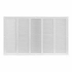White Metal Air Vent Grille / 500mm x 300mm / Fly Screen Flat Louvre Duct Cover
