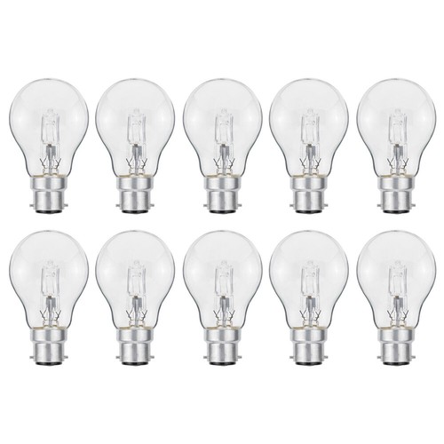 10-Pack of Luminizer 42W = 55W BC/B22 Eco Halogen GLS Clear Halogen, Warm Whi... - 第 1/1 張圖片