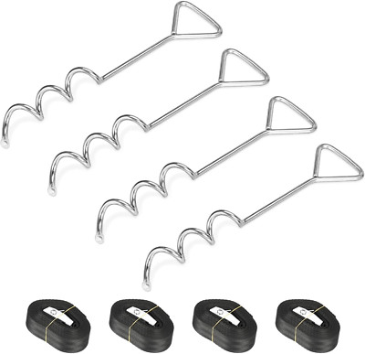 Trampolin Bodenverankerung, Trampolin Espiral Anchors, 4X Spiraal Haken, Für Tra