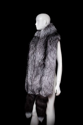 Genuine Natural Silver Fox Fur Huge Massive Oversize Boa Stole