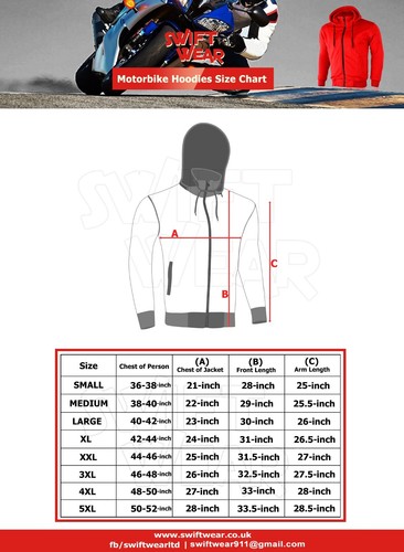Motorcycle Motorbike Armoured Hoodie Hoody Fleece Jacket Zip Up Removable Armour - Picture 4 of 17