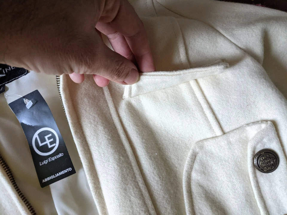 Koralline Giacchetto autunno primavera bambino bianco spalle 40 cm 7 8 10 anni - Immagine 4 di 4