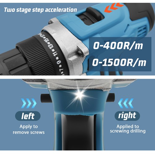 3 Battery 12V Cordless Drill Combi Driver High Power Electric Screwdriver Set UK - Picture 5 of 9