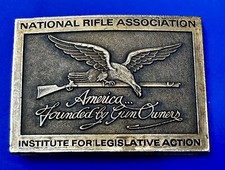 Gun Owners NRA Rifle Association Institute for Legislative Action Belt Buckle