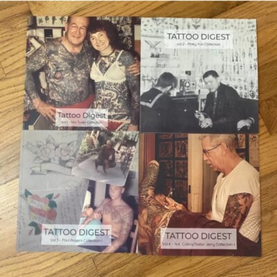 TATTOO DIGEST SET #1, 2, 3, 4 - Sailor Jerry, Paul Rogers, Pinky Yun, Ed Hardy!