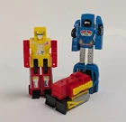 Vintage 1984 Zybots Remco Macau Bulldozer & Porchse Car Gobots Transformers