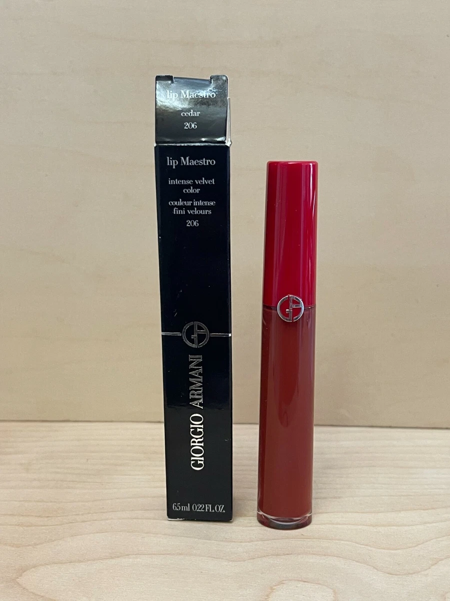GIORGIO ARMANI Lip Maestro Intense Velvet Color 206 CEDAR 0.22 Oz 6.5ml IN BOX
