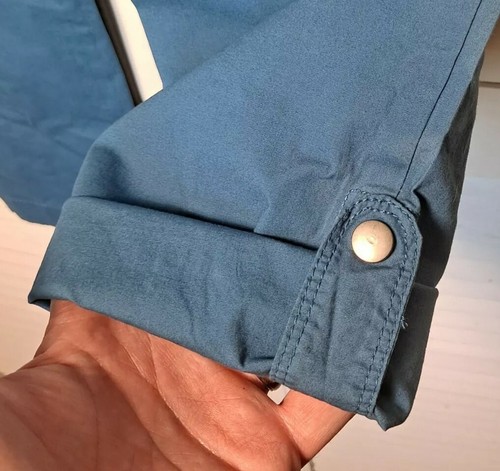 CHICO'S bequeme Stretch Baumwollmischung GERADES BEIN 4 Taschen blaue Hose Größe 0 - Bild 4 von 4