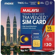 Malaysia Travel SIM Card 10GB Data | 7-30 Days | 5G Celcom, DiGi