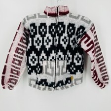 Molina Fleece Jacket Southwest Aztec Print Size Youth XL Mexico Blanket Jacket