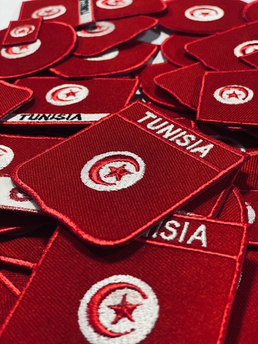 Tunesien Nationalland verschiedene Flaggen Bügelbild Patch gestickt Aufnäher Abzeichen - Bild 3 von 20
