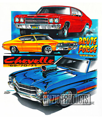 ''Chevelle Brute Force'' White Tee 8854 Front Print