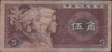 (N74-61) 1980 China 5 JIAO bank note (BK)