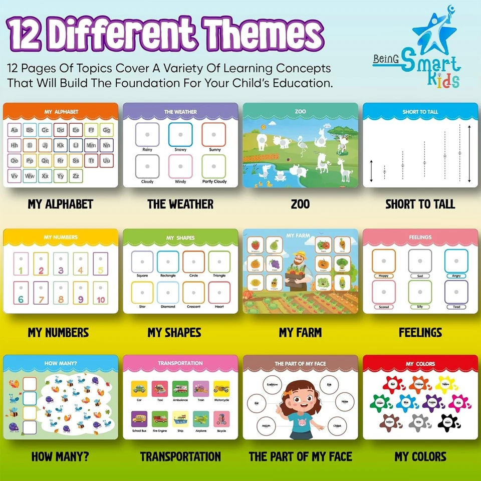  Busy  Book for Toddlers &Preschoolers - Montessori Busy Book  - Image 2 of 4