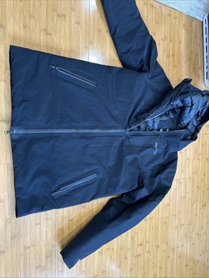 Marmot Oslo Jacket Black Down 700 Fill Size Medium Gore-Tex 74670