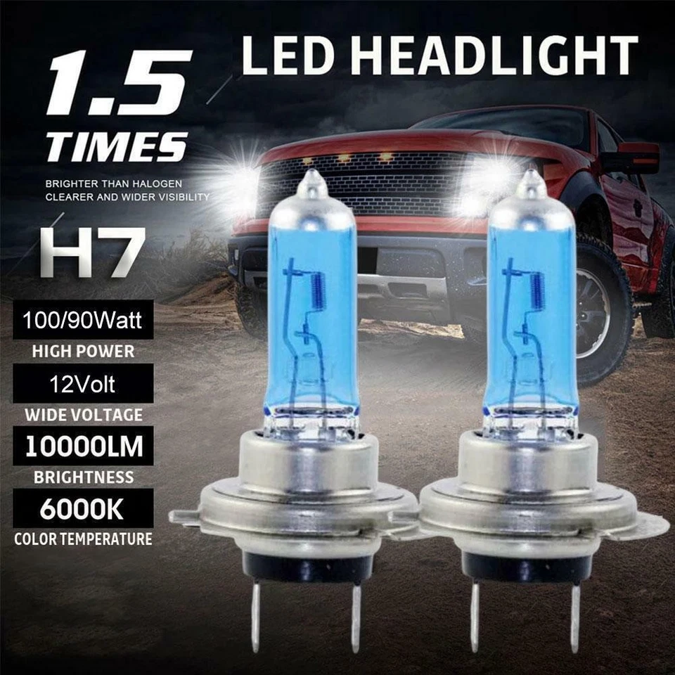 H7 Super White Effect Headlight Lamps Bulbs Xenon Hid V2C1 NEW S6V7 - Image 4 of 4
