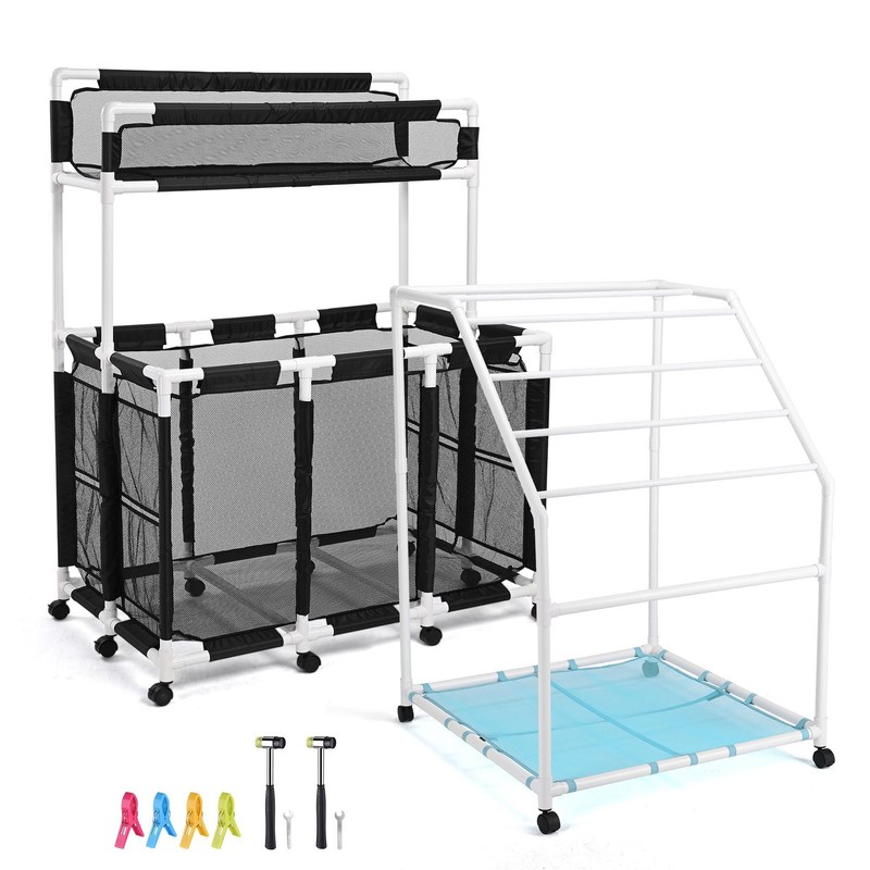 AplusChoice 424 Gallon Float Storage Bin Pool w/ Towel Rack Holder Pool Toy