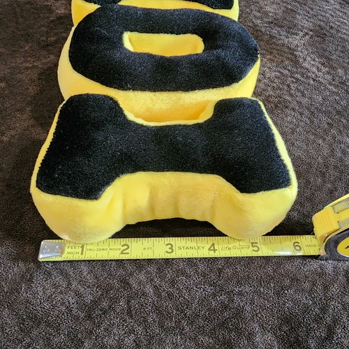 IOWA PLUSH NAME LETTERS HAWKEYES BLACK YELLOW COLLEGIATE LICENSED - Picture 6 of 6