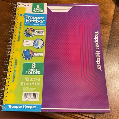 2013 Trapper Keeper 8 Pocket Folder; Snapper Trapper; NOS