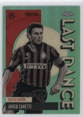 2025 Chrome UEFA Club Competitions Last Dance Aqua Refractor Javier Zanetti jg3