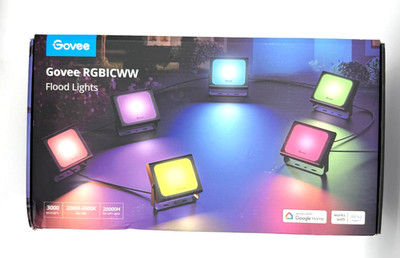 Govee RGBICWW Smart Flood Lights 6 Pack H7062 Outdoor LED Alexa New Sealed