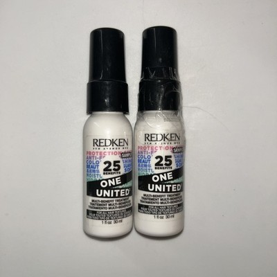 2x REDKEN ONE UNITED 25 BENEFITS Multi-Benefit Treatment 1oz/30mL Travel Size