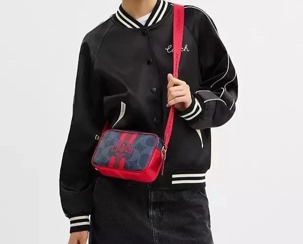 COACH Mini Jamie Camera Bag In Signature Canvas With Varsity