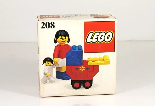 New Lego Set 208, Mother with Baby Carriage, Vintage 1978
