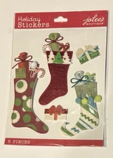 Jolee's Boutique Christmas Scrapbook Stickers - New In Package- Stuffed Stocking