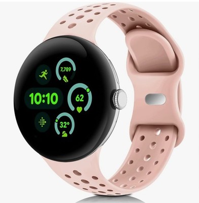 New Sport Band Google Pixel Watch 4 3 2 1 45mm 41mm Desert Rose Silicone Strap