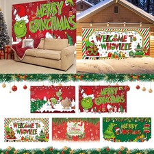 Christmas Grinch Garage Door Banners Decorations, 6 x 13,7 x 16,7 x 8,5 x 6.6 FT