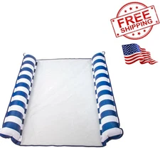 Versatile Aqua 4-in-1 Navy Pool Float with Ergonomic Headrest - 2 Person