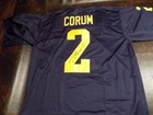 BLAKE CORUM AUTOGRAPHED MICHIGAN JERSEY W/ BECKETT COA — photo 1
