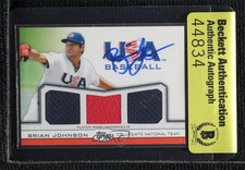 BAS 2011 Topps USA Baseball Team Triple Relics 9/240 Brian Johnson Authentic 3c7