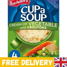 Cup a Soup Cream of Vegetable Instant Soup with Croutons, 4 Sachets - 122g