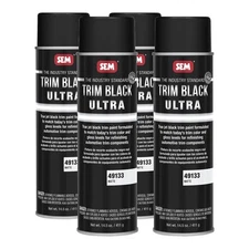 SEM 49133 Matte Black Ultra Automotive Trim Restoration Paint 14.5 oz (4 Pack)