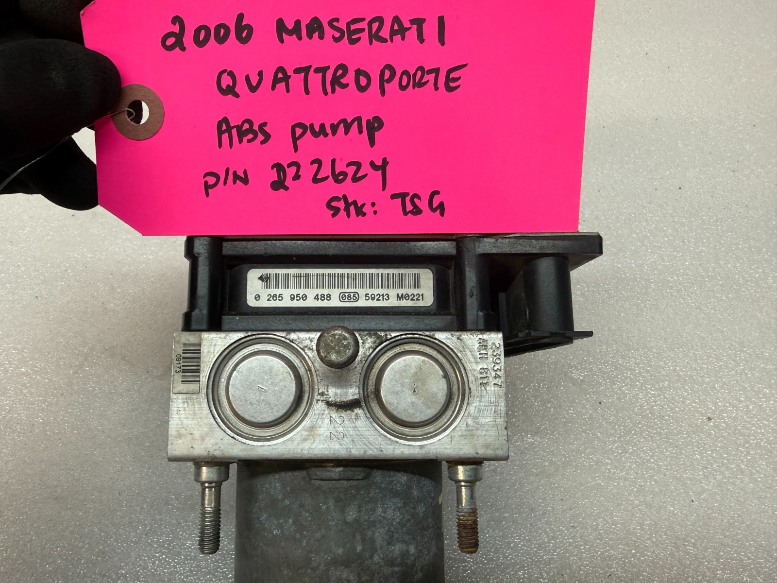06 MASERATI QUATTROPORTE M139 OEM ABS BRAKE PUMP MODULE ASSEMBLY 222624