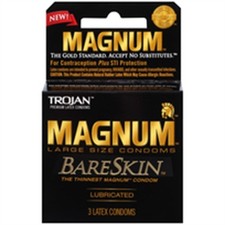 Trojan Magnum Bareskin Large Size Condoms Hp-Pm22888 Lubricated Latex