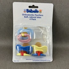 Vintage Latex Baby Pacifiers Latex Nipple 3 Pack Pink Blue Yellow (NUK-like)