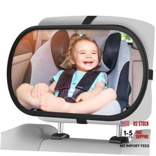 Baby Car Mirror, Safety Car Seat Mirror for Rear Facing Infant, Clear Black