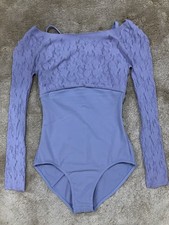 Chacott No-Sewing Leotard M Lavender Long Sleeve Ballet Dance Adult
